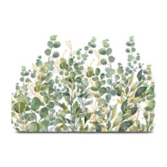 Gold And Green Eucalyptus Leaves Plate Mats by Jack14