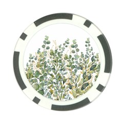 Gold And Green Eucalyptus Leaves Poker Chip Card Guard (10 Pack) by Jack14