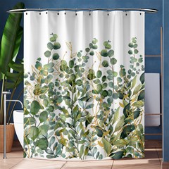 Gold And Green Eucalyptus Leaves Shower Curtain 60  X 72  (medium)  by Jack14