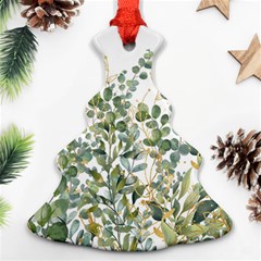 Gold And Green Eucalyptus Leaves Ornament (christmas Tree) 