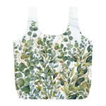 Gold And Green Eucalyptus Leaves Full Print Recycle Bag (L) Front