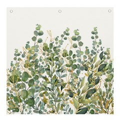 Gold And Green Eucalyptus Leaves Banner And Sign 4  X 4  by Jack14