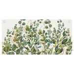 Gold And Green Eucalyptus Leaves Banner and Sign 6  x 3  Front