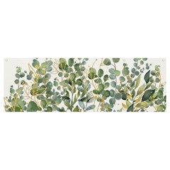 Gold And Green Eucalyptus Leaves Banner And Sign 12  X 4  by Jack14