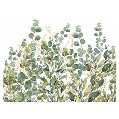 Gold And Green Eucalyptus Leaves Two Sides Premium Plush Fleece Blanket (extra Small) by Jack14