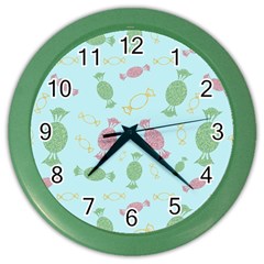 Toffees Candy Sweet Dessert Color Wall Clock