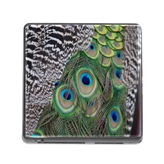 Peacock Bird Feather Colourful Memory Card Reader (square 5 Slot)