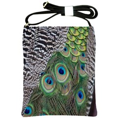 Peacock Bird Feather Colourful Shoulder Sling Bag