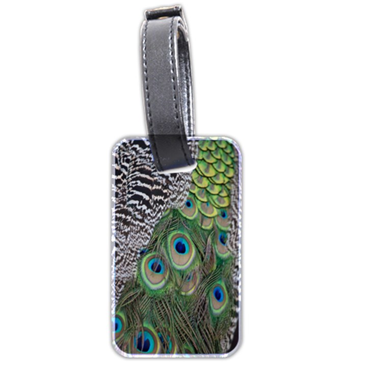 Peacock Bird Feather Colourful Luggage Tag (two sides)