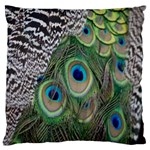 Peacock Bird Feather Colourful Large Cushion Case (One Side) Front