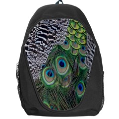 Peacock Bird Feather Colourful Backpack Bag by Jancukart