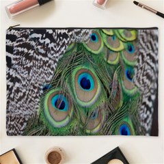 Peacock Bird Feather Colourful Cosmetic Bag (xxxl) by Jancukart