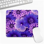 Pattern Floral Flora Flower Flowers Blue Violet Patterns Large Mousepad Front