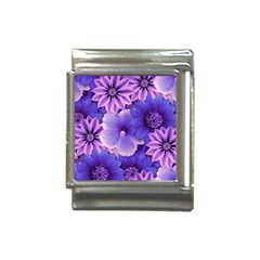 Pattern Floral Flora Flower Flowers Blue Violet Patterns Italian Charm (13mm) by Jancukart