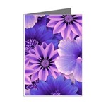 Pattern Floral Flora Flower Flowers Blue Violet Patterns Mini Greeting Cards (Pkg of 8) Right