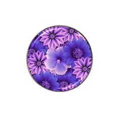 Pattern Floral Flora Flower Flowers Blue Violet Patterns Hat Clip Ball Marker (10 Pack)