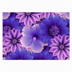 Pattern Floral Flora Flower Flowers Blue Violet Patterns Large Glasses Cloth