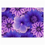 Pattern Floral Flora Flower Flowers Blue Violet Patterns Large Glasses Cloth Front