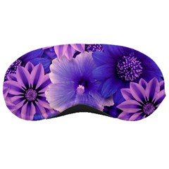 Pattern Floral Flora Flower Flowers Blue Violet Patterns Sleeping Mask