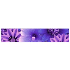 Pattern Floral Flora Flower Flowers Blue Violet Patterns Small Premium Plush Fleece Scarf