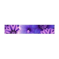 Pattern Floral Flora Flower Flowers Blue Violet Patterns Premium Plush Fleece Scarf (mini)