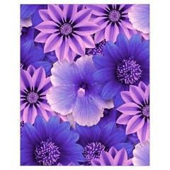 Pattern Floral Flora Flower Flowers Blue Violet Patterns Drawstring Bag (small)