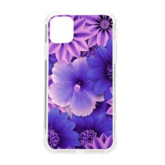 Pattern Floral Flora Flower Flowers Blue Violet Patterns Iphone 11 Tpu Uv Print Case