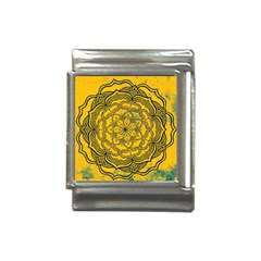 Mandala Vintage Painting Flower Italian Charm (13mm)