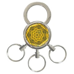 Mandala Vintage Painting Flower 3-ring Key Chain