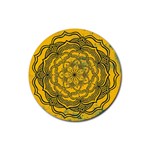 Mandala Vintage Painting Flower Rubber Coaster (Round) Front