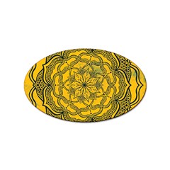 Mandala Vintage Painting Flower Sticker (oval) by Jancukart