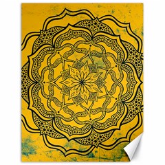 Mandala Vintage Painting Flower Canvas 18  X 24 