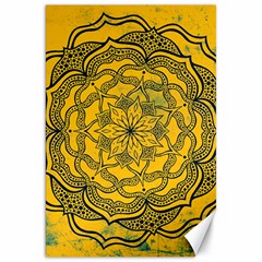 Mandala Vintage Painting Flower Canvas 20  X 30  by Jancukart