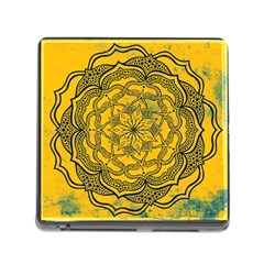 Mandala Vintage Painting Flower Memory Card Reader (square 5 Slot)