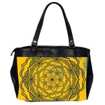 Mandala Vintage Painting Flower Oversize Office Handbag (2 Sides) Back