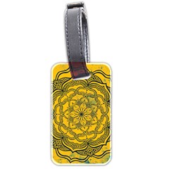 Mandala Vintage Painting Flower Luggage Tag (two Sides)