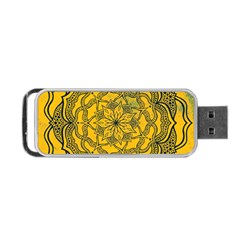 Mandala Vintage Painting Flower Portable Usb Flash (one Side)