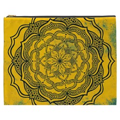 Mandala Vintage Painting Flower Cosmetic Bag (xxxl) by Jancukart