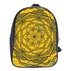 Mandala Vintage Painting Flower School Bag (xl)