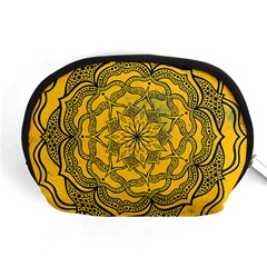 Mandala Vintage Painting Flower Accessory Pouch (medium) by Jancukart