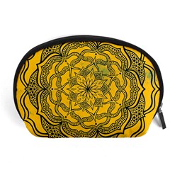 Mandala Vintage Painting Flower Accessory Pouch (large) by Jancukart