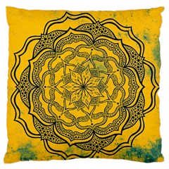 Mandala Vintage Painting Flower Standard Premium Plush Fleece Cushion Case (two Sides) by Jancukart