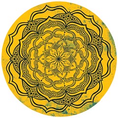 Mandala Vintage Painting Flower Wooden Puzzle Round