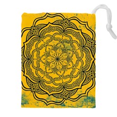 Mandala Vintage Painting Flower Drawstring Pouch (4xl) by Jancukart