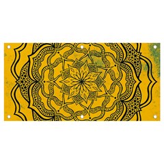 Mandala Vintage Painting Flower Banner And Sign 4  X 2 