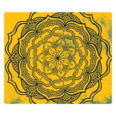 Mandala Vintage Painting Flower Premium Plush Fleece Blanket (small)