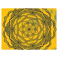 Mandala Vintage Painting Flower Premium Plush Fleece Blanket (extra Small) by Jancukart