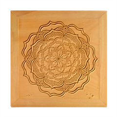 Mandala Vintage Painting Flower Wood Photo Frame Cube