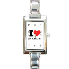 I Love Randy Rectangle Italian Charm Watch by ilovewhateva