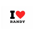 I love randy Two Sides Premium Plush Fleece Blanket (Mini) 35 x27  Blanket Back